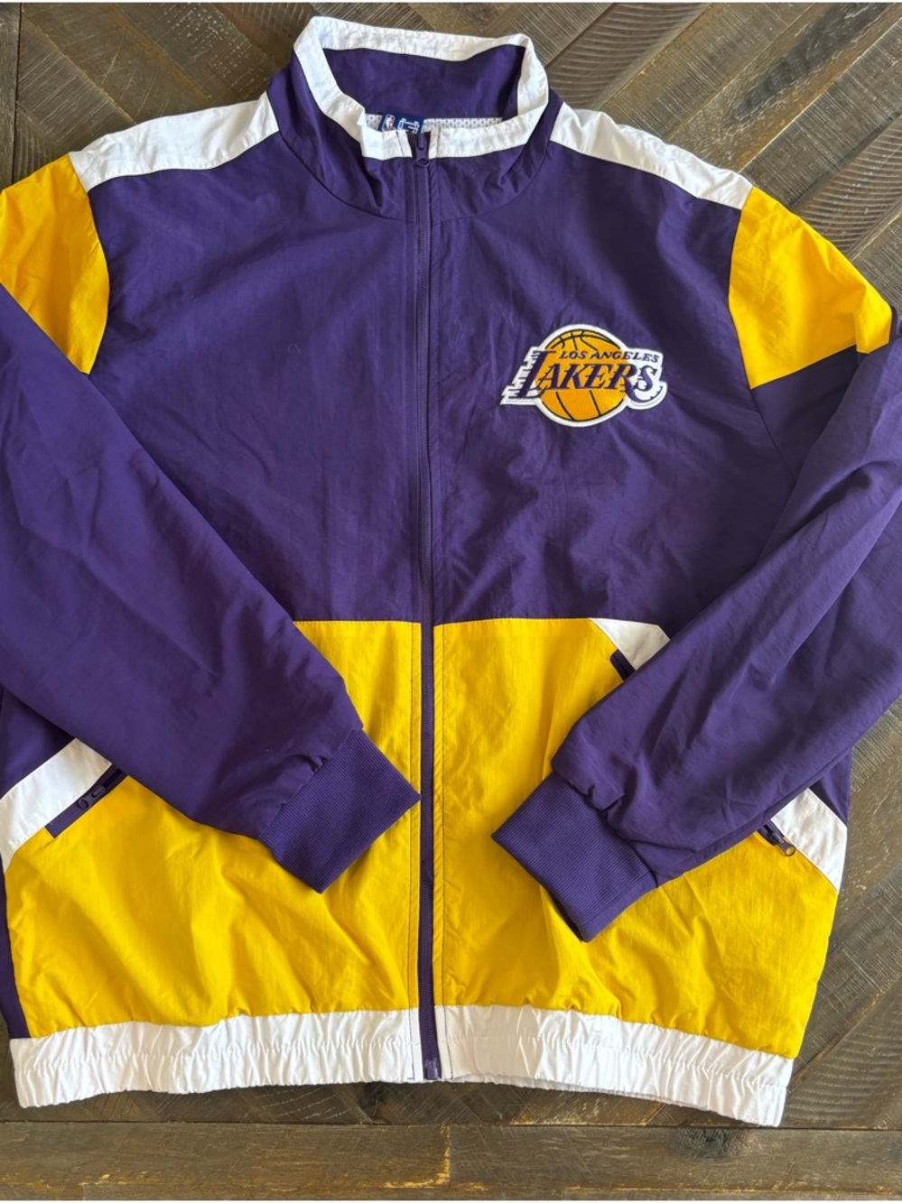 Ultra Game Los Angeles Lakers NBA Basketball Jacket Purple Yellow L
